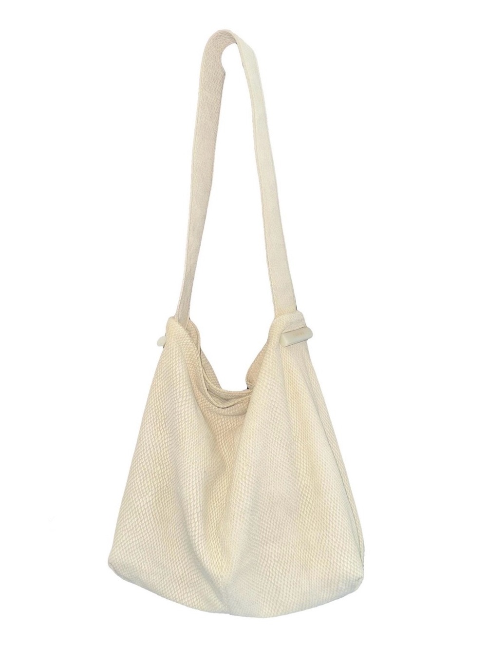 Loewe AUTHENTIC Vintage Cream Tan Textured Suede Slouchy Hobo Shoulder Bag